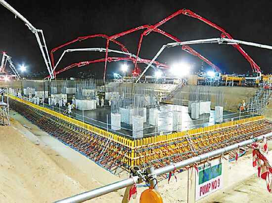 混凝土、一次性澆筑