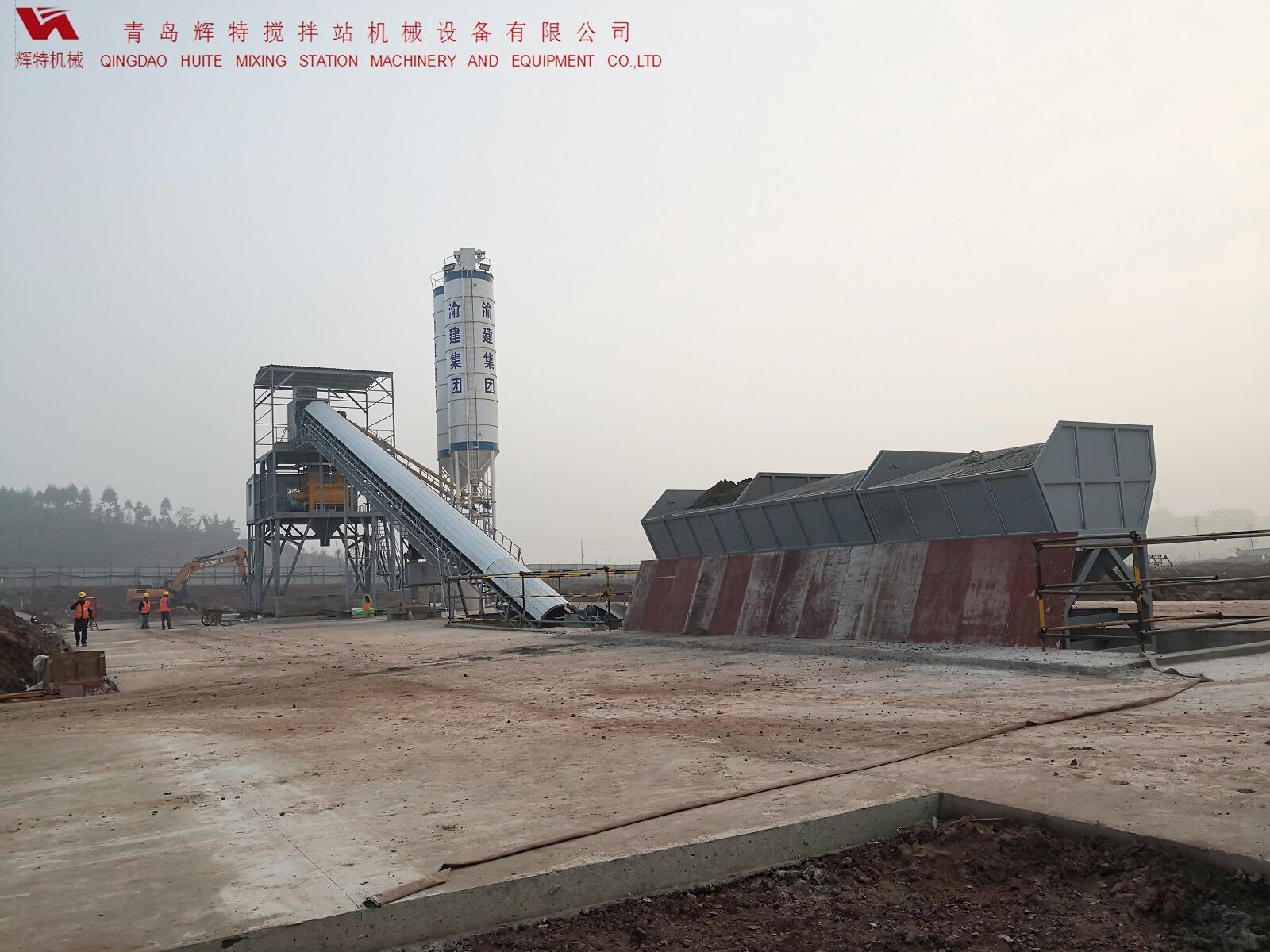 輝特混凝土攪拌站HZS120---保障工作人員安全，實現(xiàn)模塊化理念